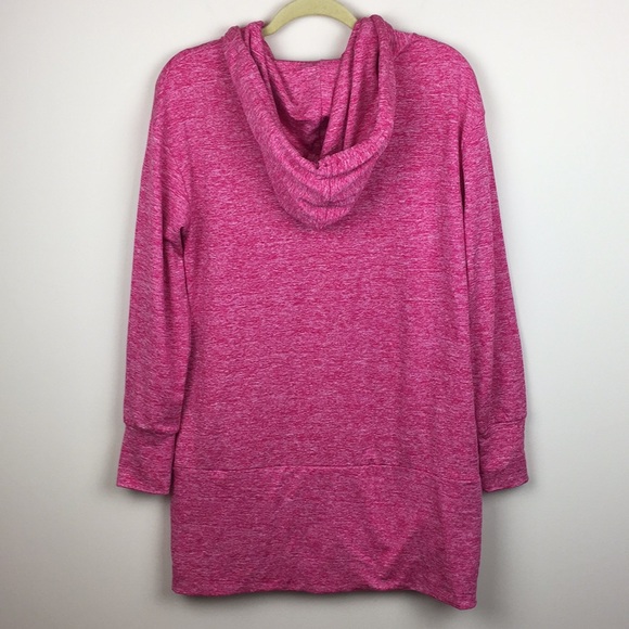 Vessos - Long Sleeve Heathered Hoodie Tunic - Picture 5 of 6